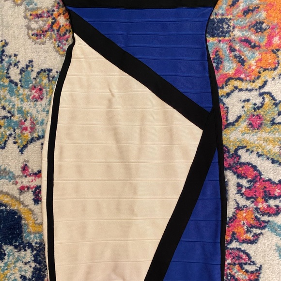 Herve Leger Reona Colorblock Bandage Dress - Picture 6 of 6